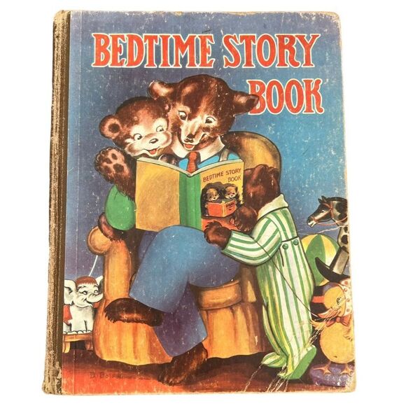 Bedtime Story Book Saalfield
Publishing 1938 Featuring Many
Animal Illustrations - Picture 1 of 14